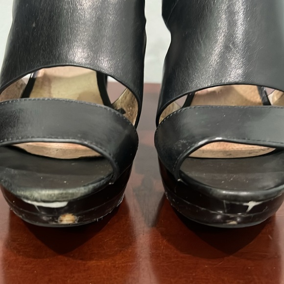 Michael Kors Carla Platform Black Leather Size 7 - Picture 17 of 17